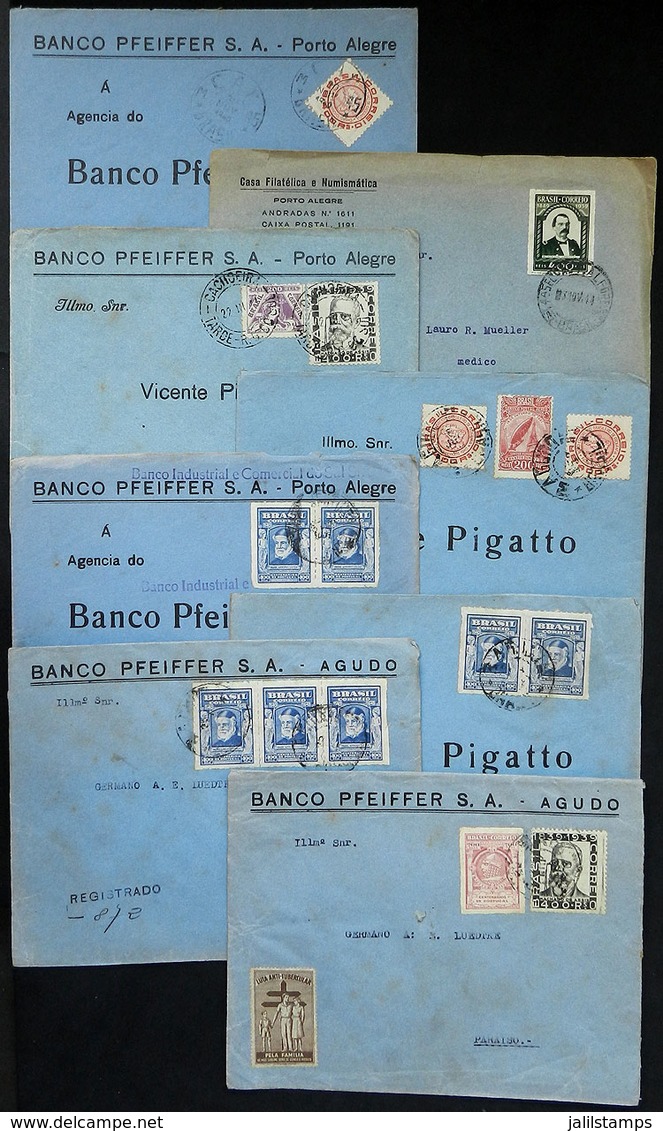 BRAZIL: 8 Covers Posted Between 1940 And 1944 Franked With Commemorative Stamps, VF Quality, Good Opportunity At LOW STA - Sonstige & Ohne Zuordnung