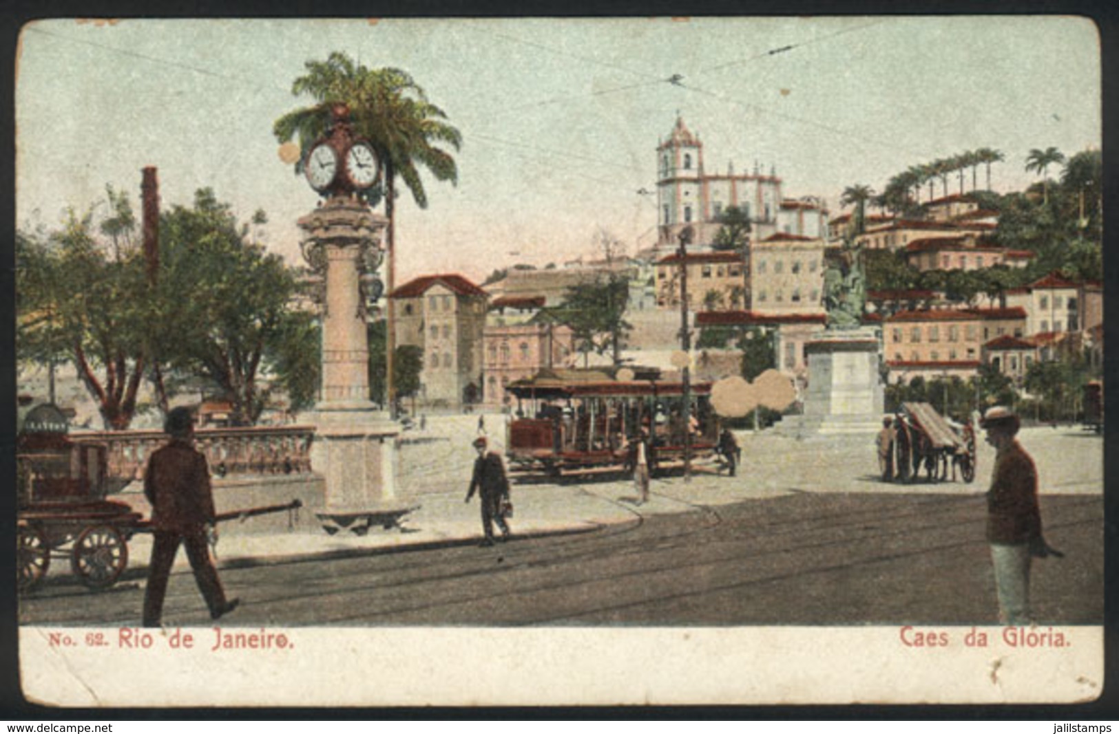 BRAZIL: RIO DE JANEIRO: Caes Da Gloria, Tramway, Ed.Casa Staffa, Used Circa 1915, With Some Defects On Front - Sonstige & Ohne Zuordnung