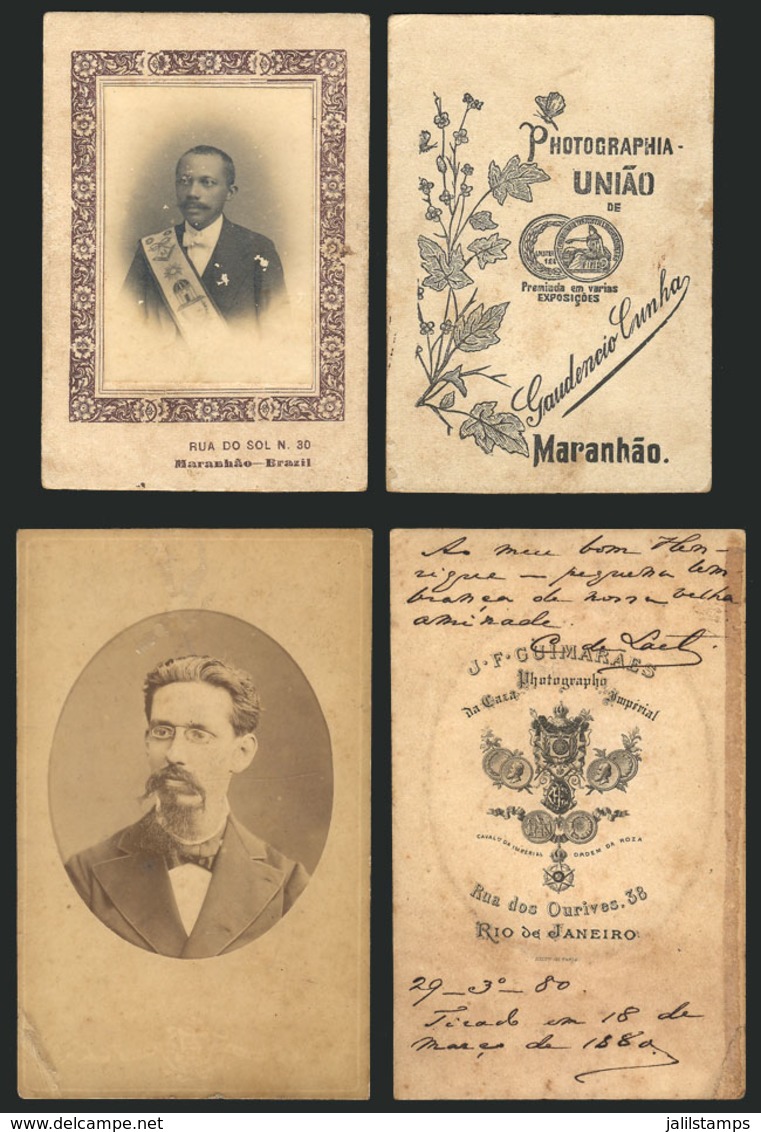 BRAZIL: 2 Very Old Photographs (circa 1880), VF Quality! - Other & Unclassified