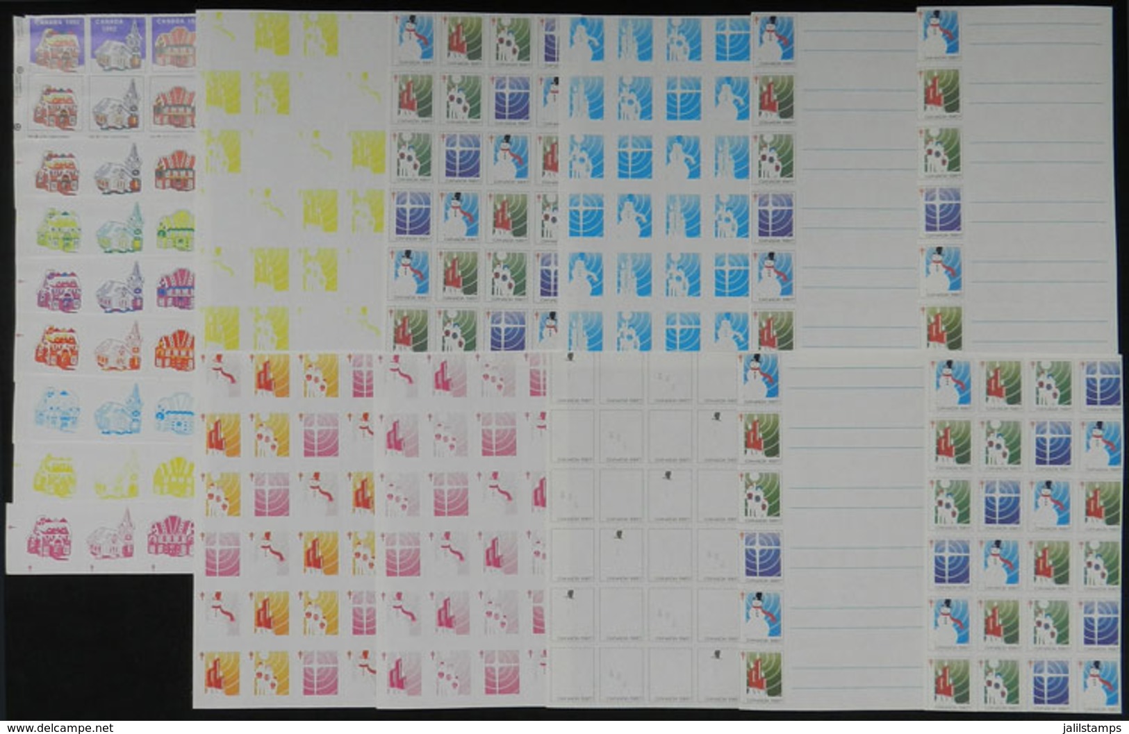 CANADA: FIGHT AGAINST TUBERCULOSIS: Several Hundreds Modern Cinderellas, Mostly Color Progression PROOFS, Etc. All Of Ex - Stamped Labels (ATM) - Stic'n'Tic