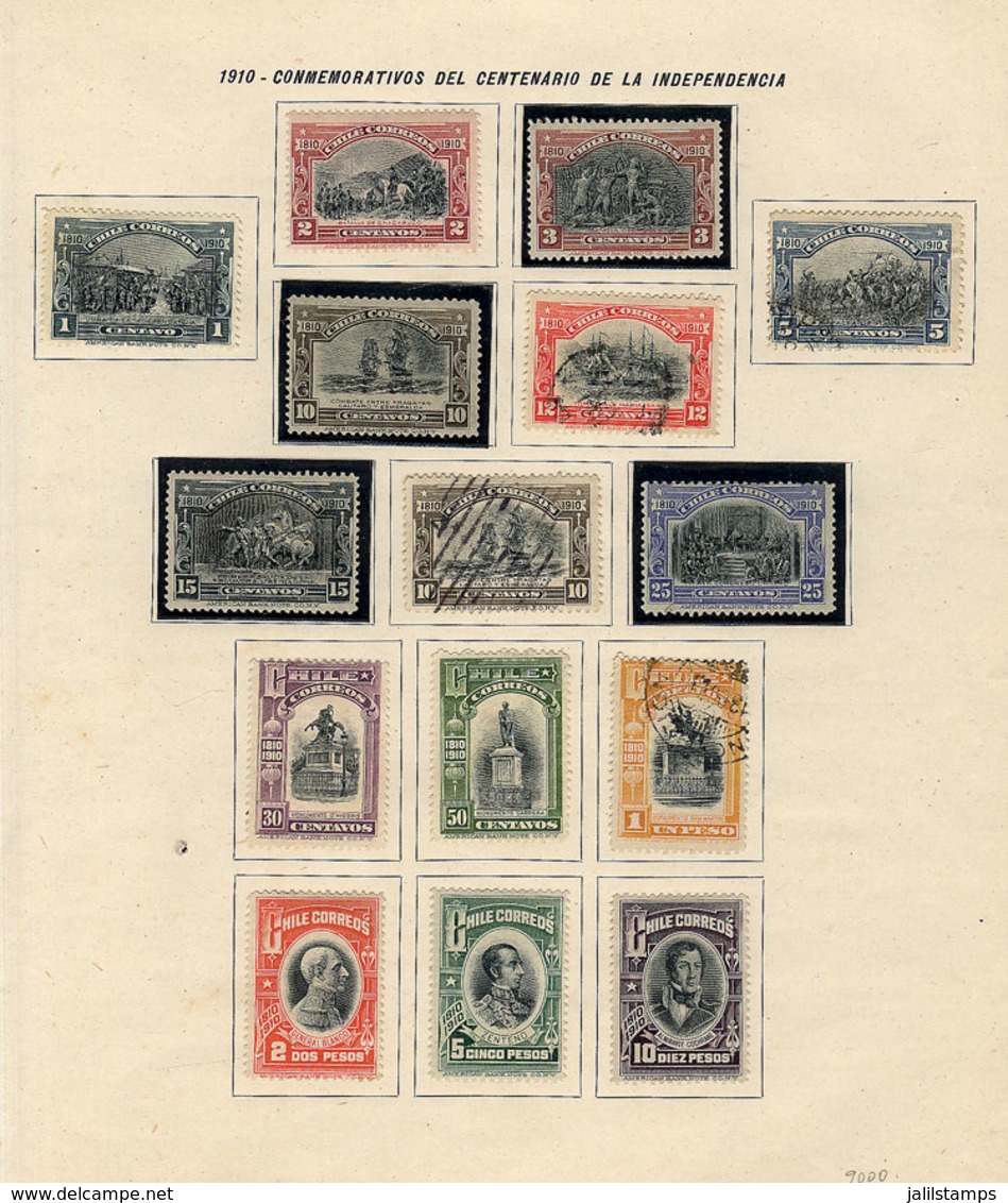 CHILE: Collection In Old Album With Some Interesting Stamps And Sets, Used Or Mint (they Can Be Without Gum), Most Of Fi - Chili