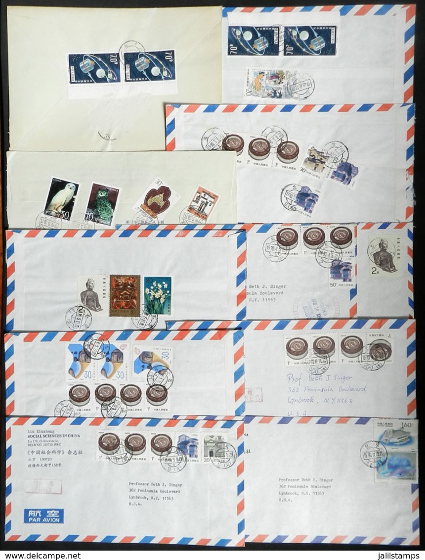 CHINA: 11 Airmail Covers Sent To USA, All With Nice Postages, Excellent Quality, Low Start! - Autres & Non Classés