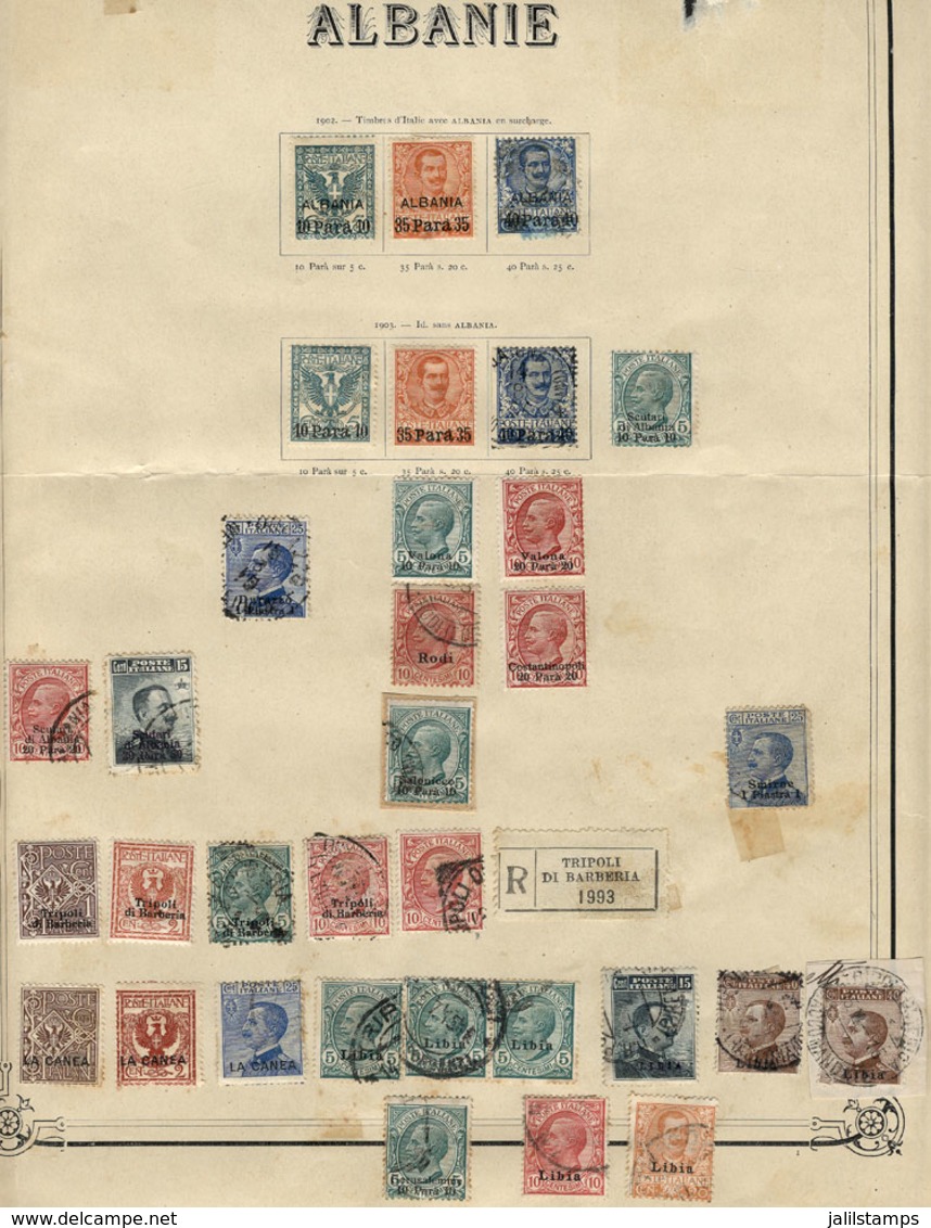 ITALIAN COLONIES: Old Album Page With Mint And Used Stamps Of Various Italian Colonies And Possesions, General Quality I - Other & Unclassified