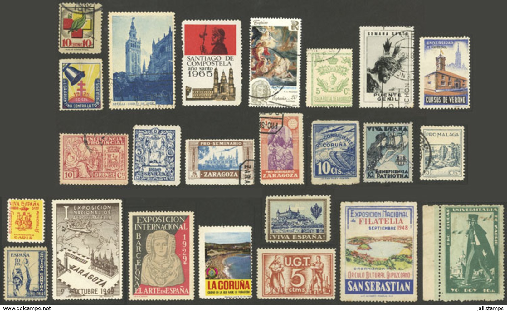 SPAIN: Lot Of Over 20 Interesting Cinderellas, Fine To VF Quality - Other & Unclassified