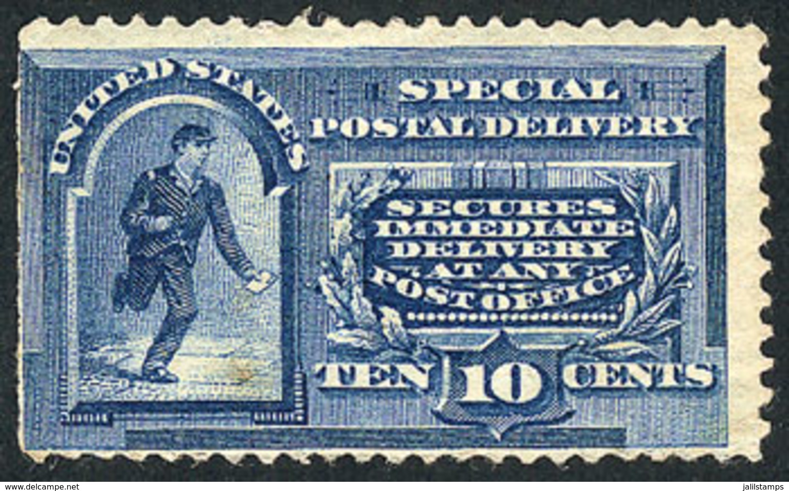 UNITED STATES: Sc.E2, 1888 10c. Blue, Mint Original Gum, Minor Defects (stain Points), Catalog Value US$500, Low Start! - Express & Recommandés