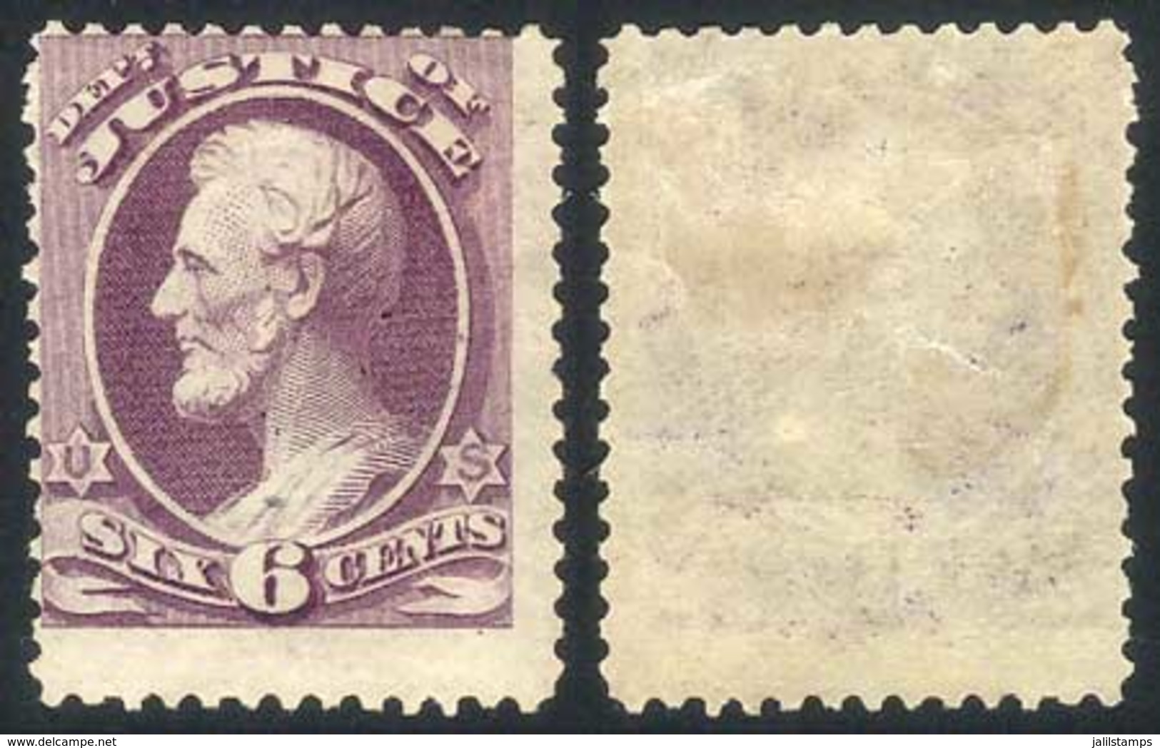 UNITED STATES: Sc.O28, Mint Hinged, Thin Hard Paper, Printed By The Continental Bank Note Co., VF Quality, Catalog Value - Officials