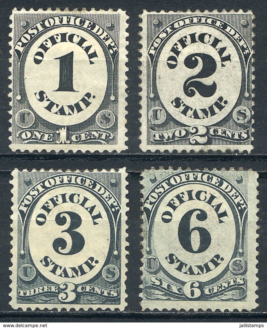 UNITED STATES: Sc.O47/O50, The First 4 Values Of The Set, Mint With Gum (the 2c. Without Gum), Catalog Value US$78. - Officials