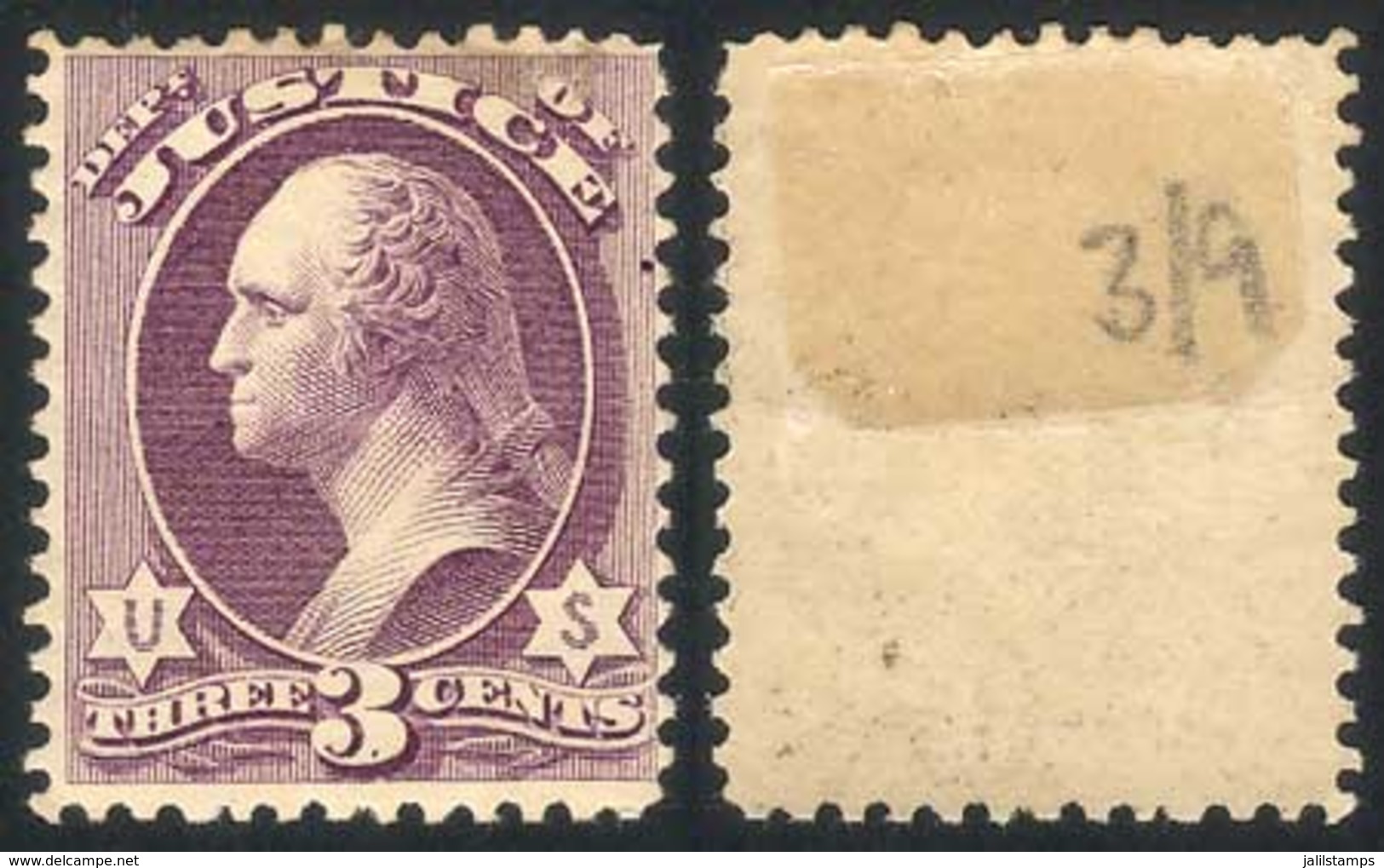 UNITED STATES: Sc.0106, Mint Hinged, VF Quality, Printed By The American Bank Note Co, Catalog Value US$190. - Officials