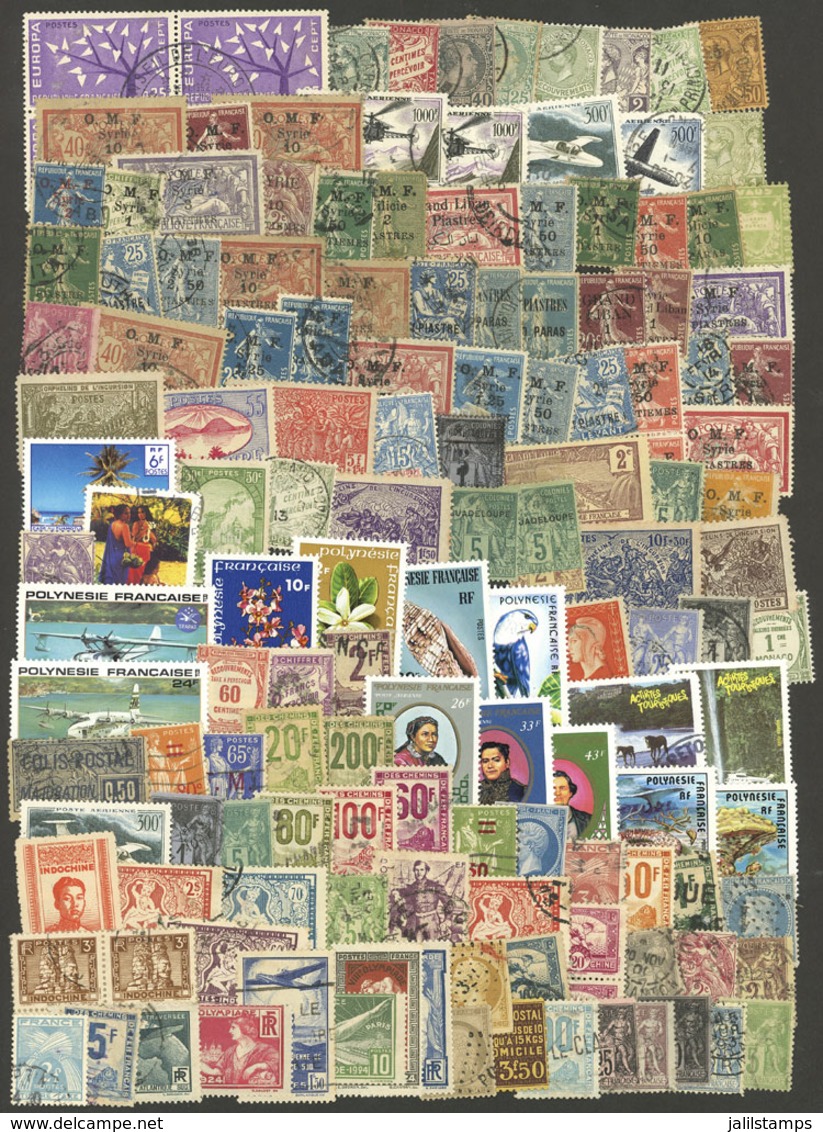 FRANCE + COLONIES: Lot Of Stamps And Sovuenir Sheets Of Varied Periods, Used Or Mint (they Can Be Without Gum), Some Wit - Autres & Non Classés