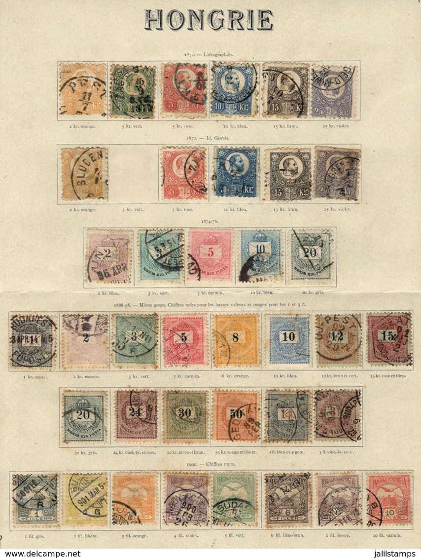 HUNGARY: Collection In Very Old Album Pages, Including Scarce And Interesting Stamps And It May Also Include Color Varie - Other & Unclassified