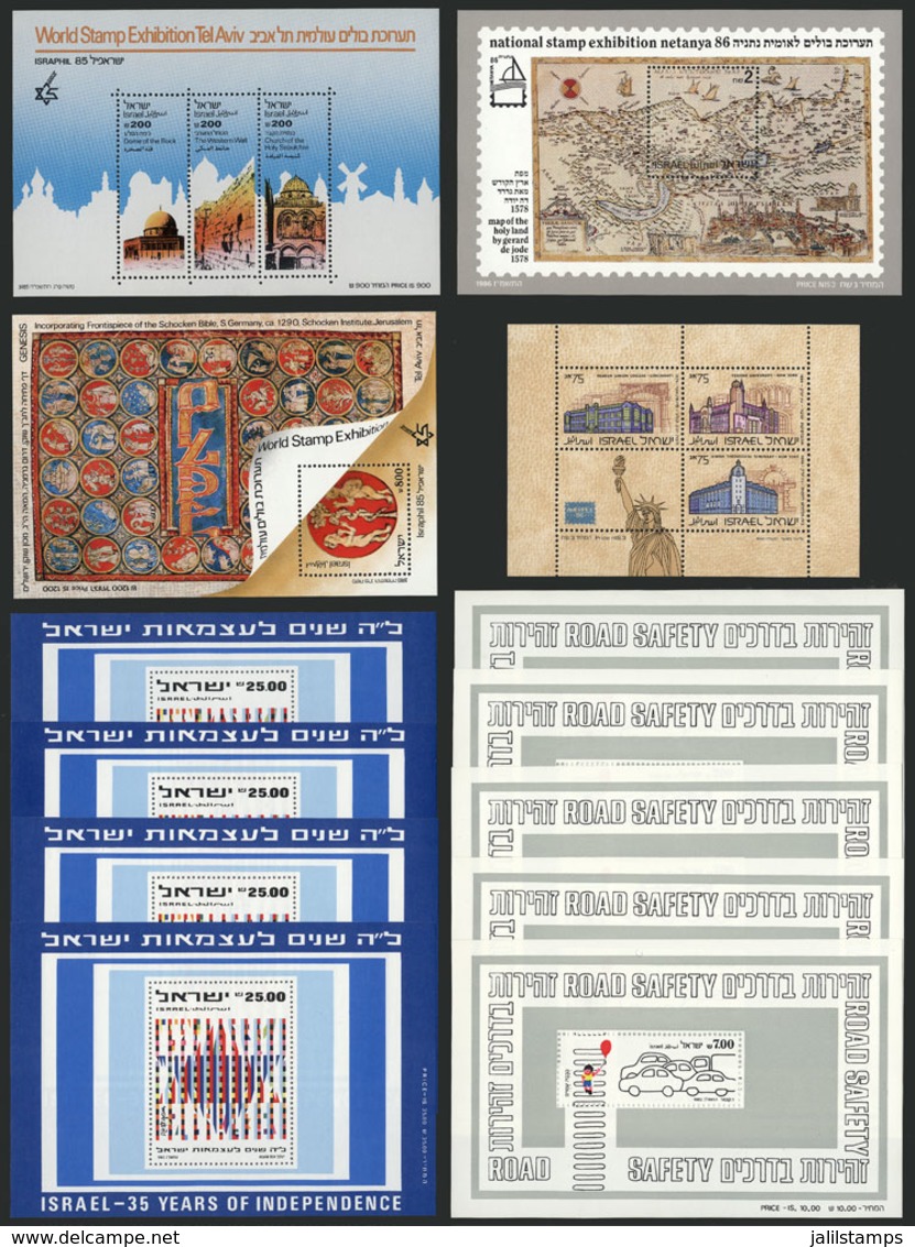 ISRAEL: More Than 240 Souvenir Sheets Of All Periods, Most Unmounted And Of Very Fine Quality (few With Postmarks Of Fir - Sonstige & Ohne Zuordnung
