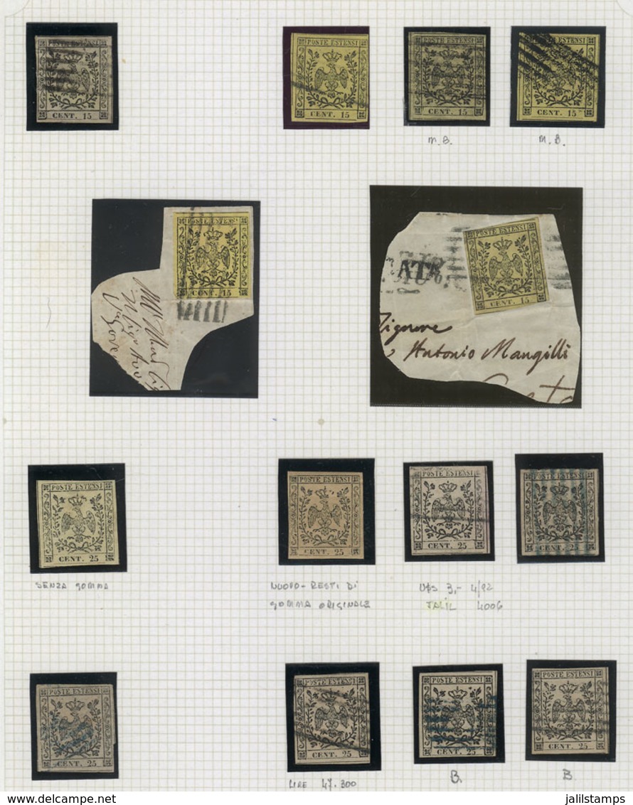 ITALY: Collection Of Good Stamps On Album Pages, Used Or Mint, Most Of Fine To VF Quality (a Few May Have Minor Defects) - Modena