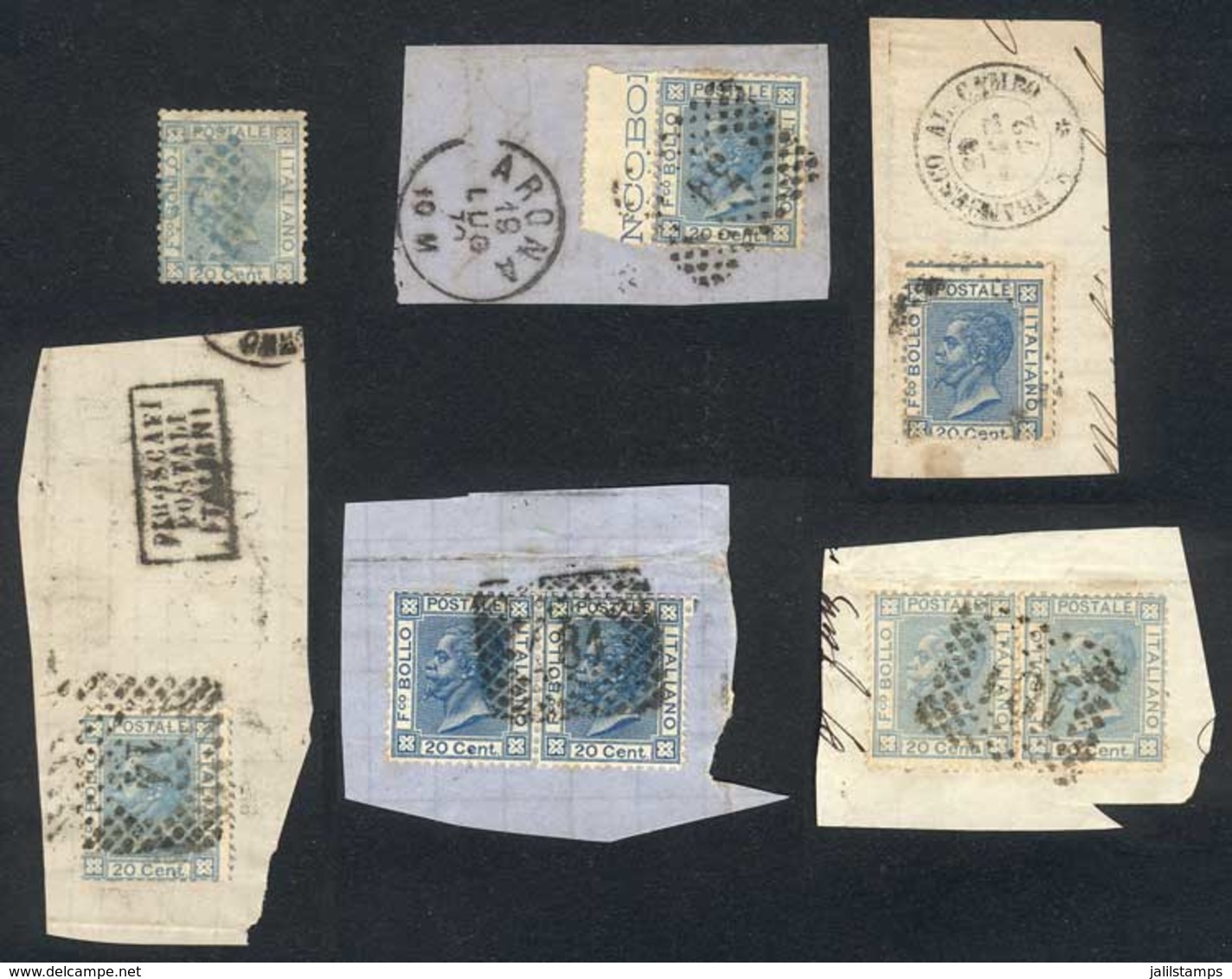 ITALY: Sc.35 (Sa.26), 8 Examples (single + 5 Fragments), Used, Interesting Cancels, VF Quality! - Non Classés