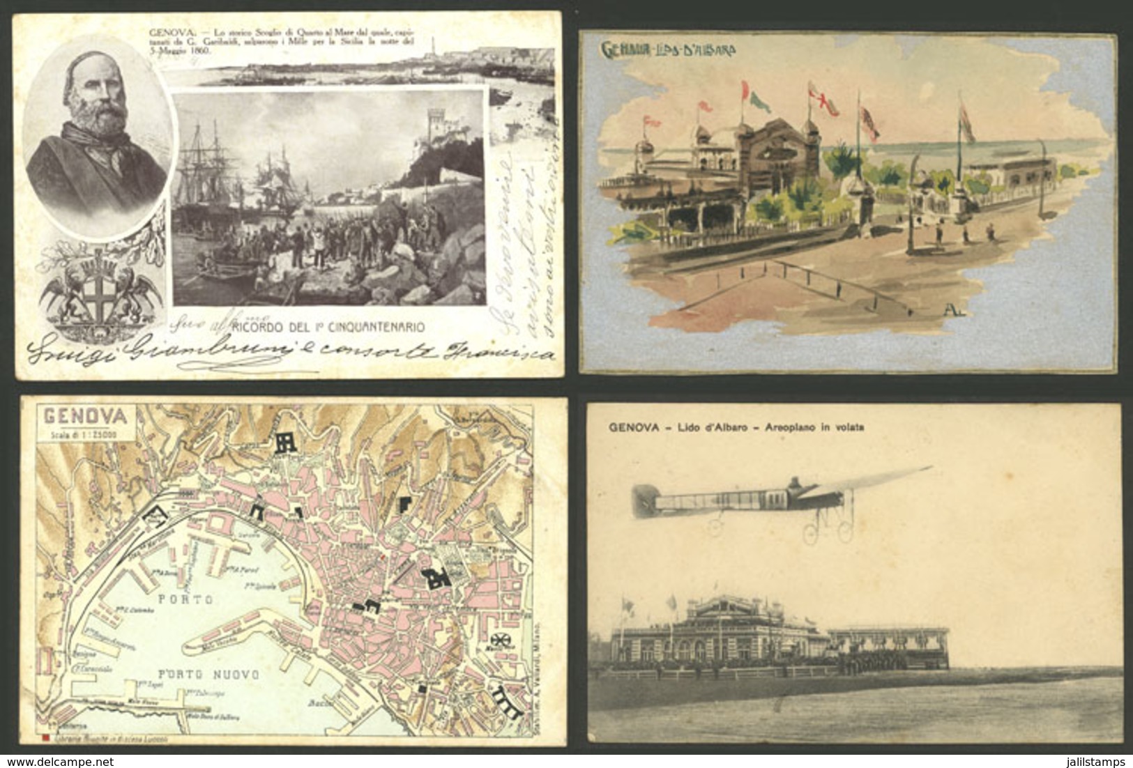 ITALY: GENOVA: 14 Old Postcards With Fantastic Views, Very Fine General Quality, Good Opportunity At LOW START! IMPORTAN - Other & Unclassified