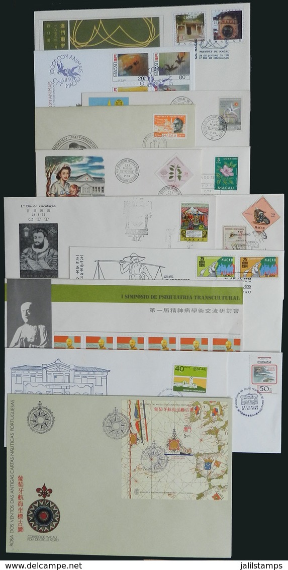 MACAU: 13 Covers With First Day Or Special Postmarks Circa 1958/1990, VF Quality, High Retail Value! - Sonstige & Ohne Zuordnung