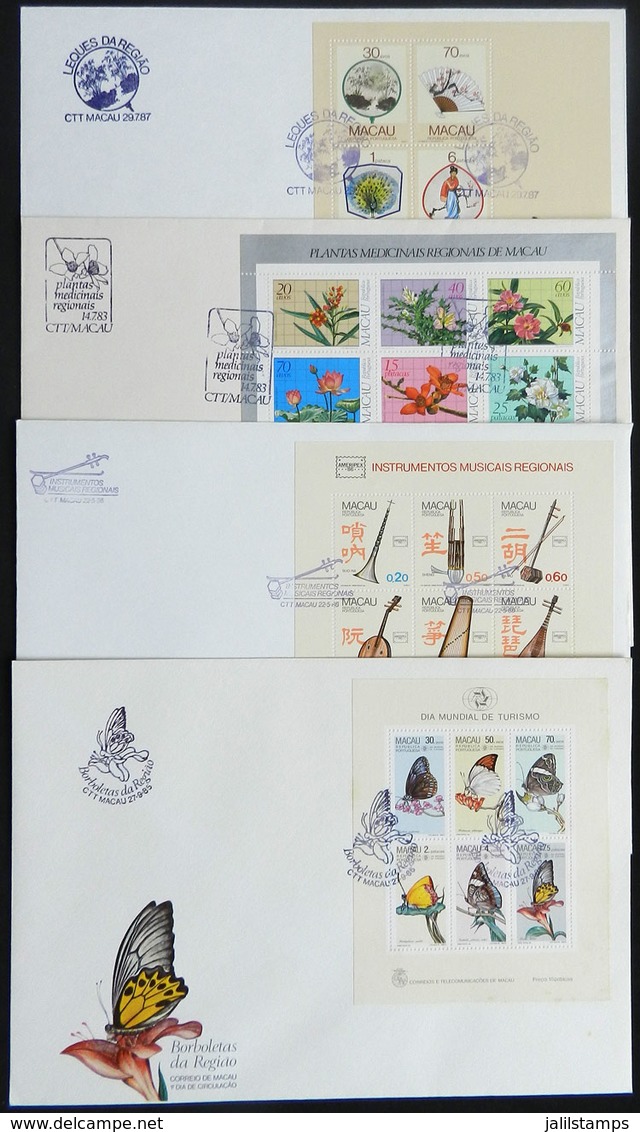 MACAU: Lot Of  FIRST DAY COVERS Of The Stamps Issued Between 1982 And 1990 (period Almost Complete, Few Missing), All Ve - Other & Unclassified