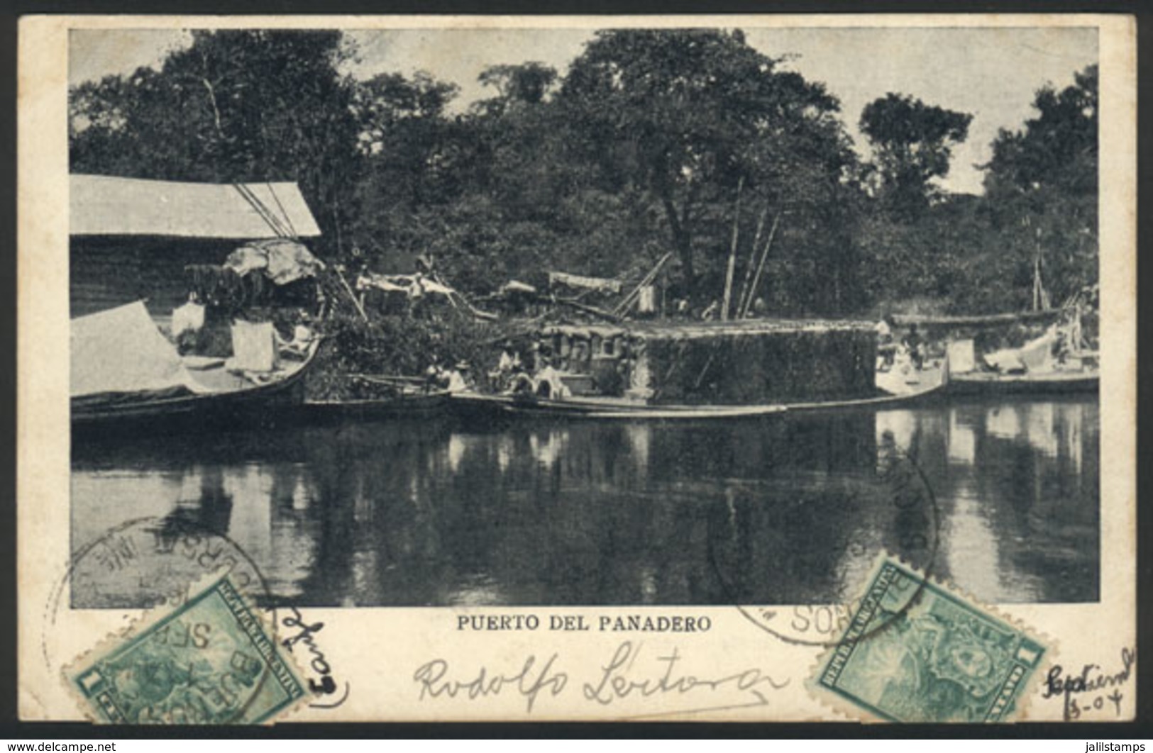 PARAGUAY: Puerto Del Panadero, Boats, Used Circa 1903, VF Quality - Paraguay