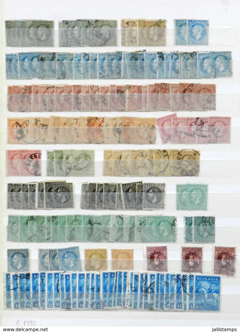 ROMANIA: Stockbook With Stamps, Most Old, Of Fine To Excellent General Quality (used And Mint No Gum, With Gum Lightly H - Other & Unclassified