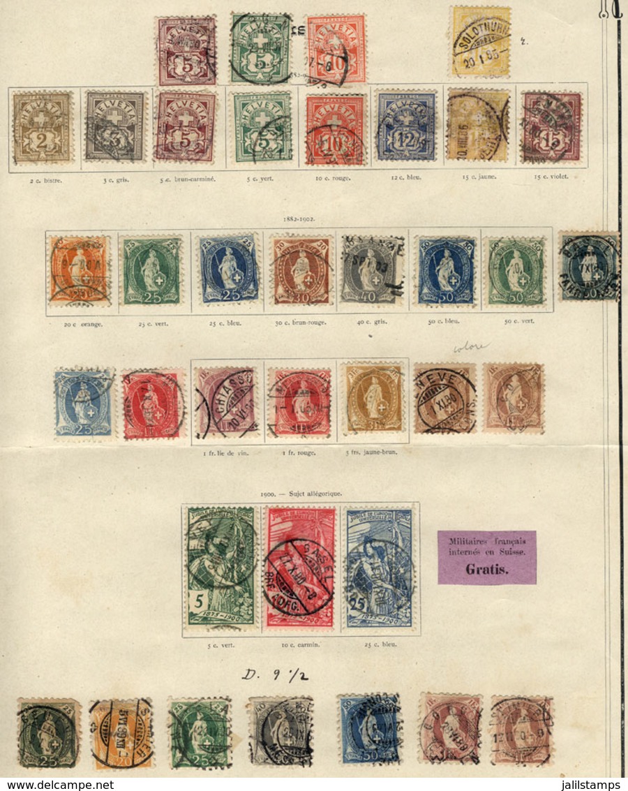 SWITZERLAND: Collection In Very Old Album Pages, Including Scarce And Interesting Stamps And It May Also Include Color V - Sonstige & Ohne Zuordnung