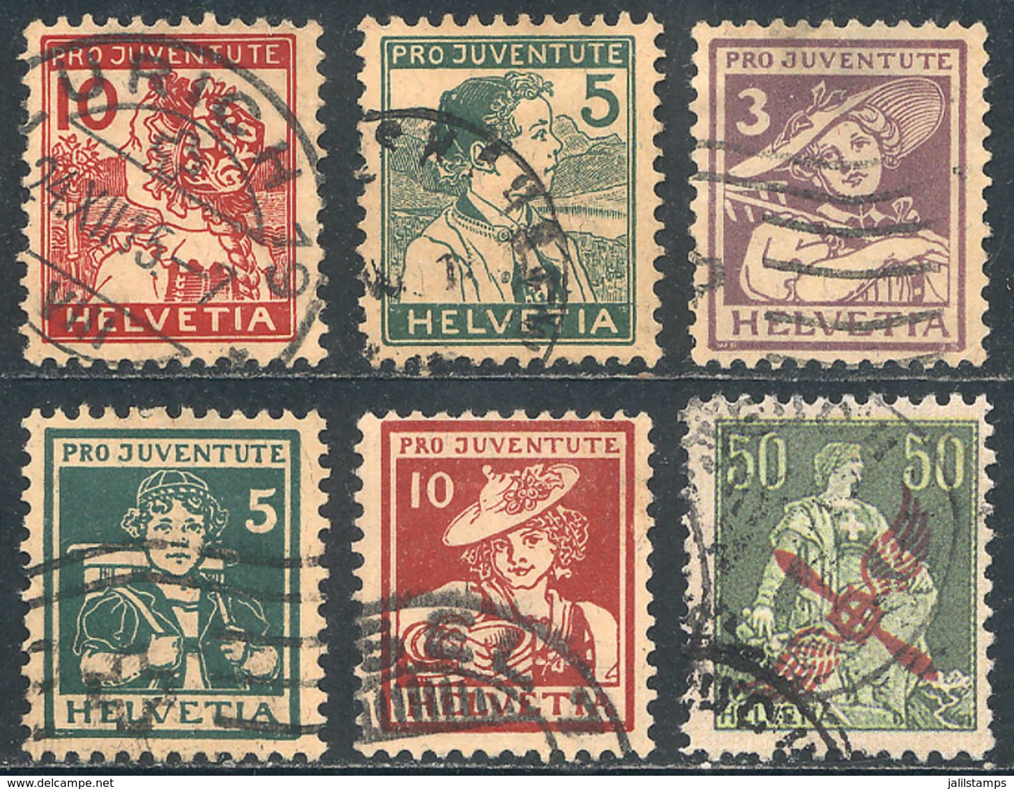 SWITZERLAND: Small Lot Of Old Used Stamps, General Quality Is Fine To VF, Sc.B4/B6 With Minor Thin On Reverse, Catalog V - Other & Unclassified