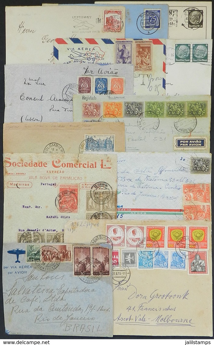WORLDWIDE: 12 Covers, Cards, Fronts, Etc. Of Varied Countries And Periods, Some With Defects, Low Start! - Autres & Non Classés