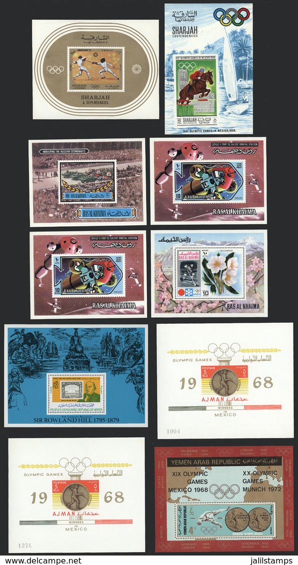 WORLDWIDE: ARAB COUNTRIES: Lot Of Several Dozens VERY THEMATIC Souvenir Sheets, All Unmounted And Of Excellent Quality,  - Sonstige & Ohne Zuordnung