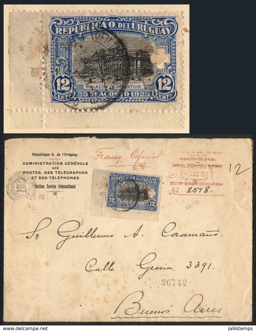 URUGUAY: Cover Of The Post Of Uruguay Sent To Buenos Aires On 4/AU/1930, Franked By A Regular Mail Stamp Sc.304 With A C - Uruguay