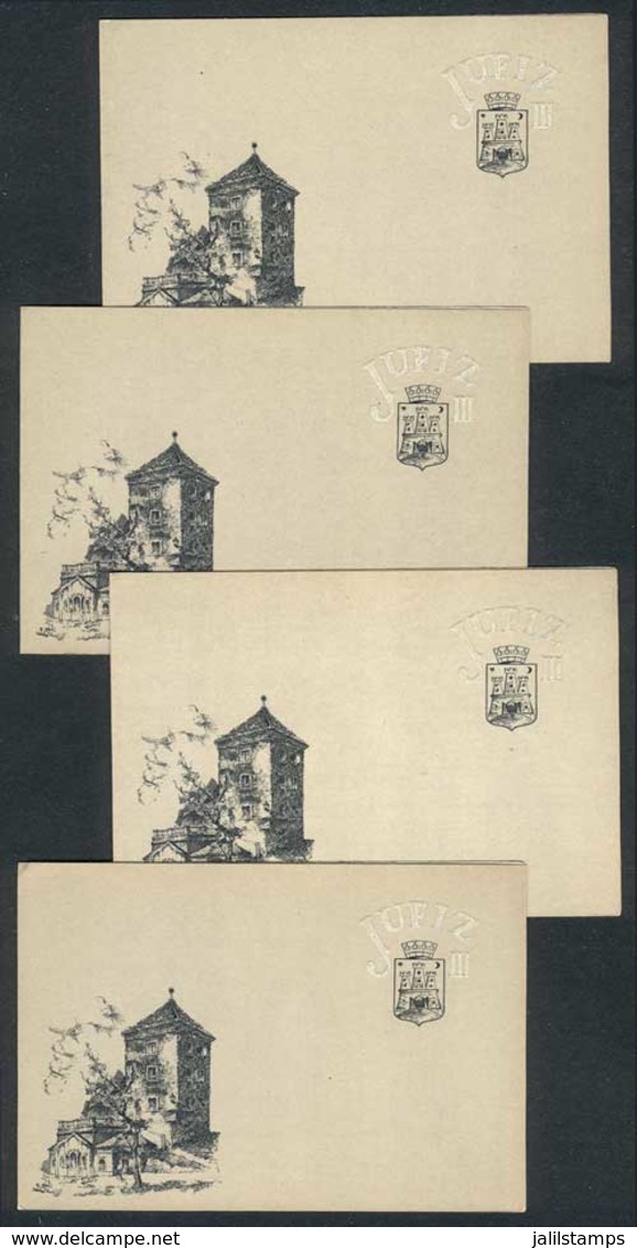 YUGOSLAVIA: Sc.447a, 4 Booklets Of The JUFIZ III Exposition, Each With A Cancelled Souvenir Sheet Sc.447a, VF Quality! - Sonstige & Ohne Zuordnung