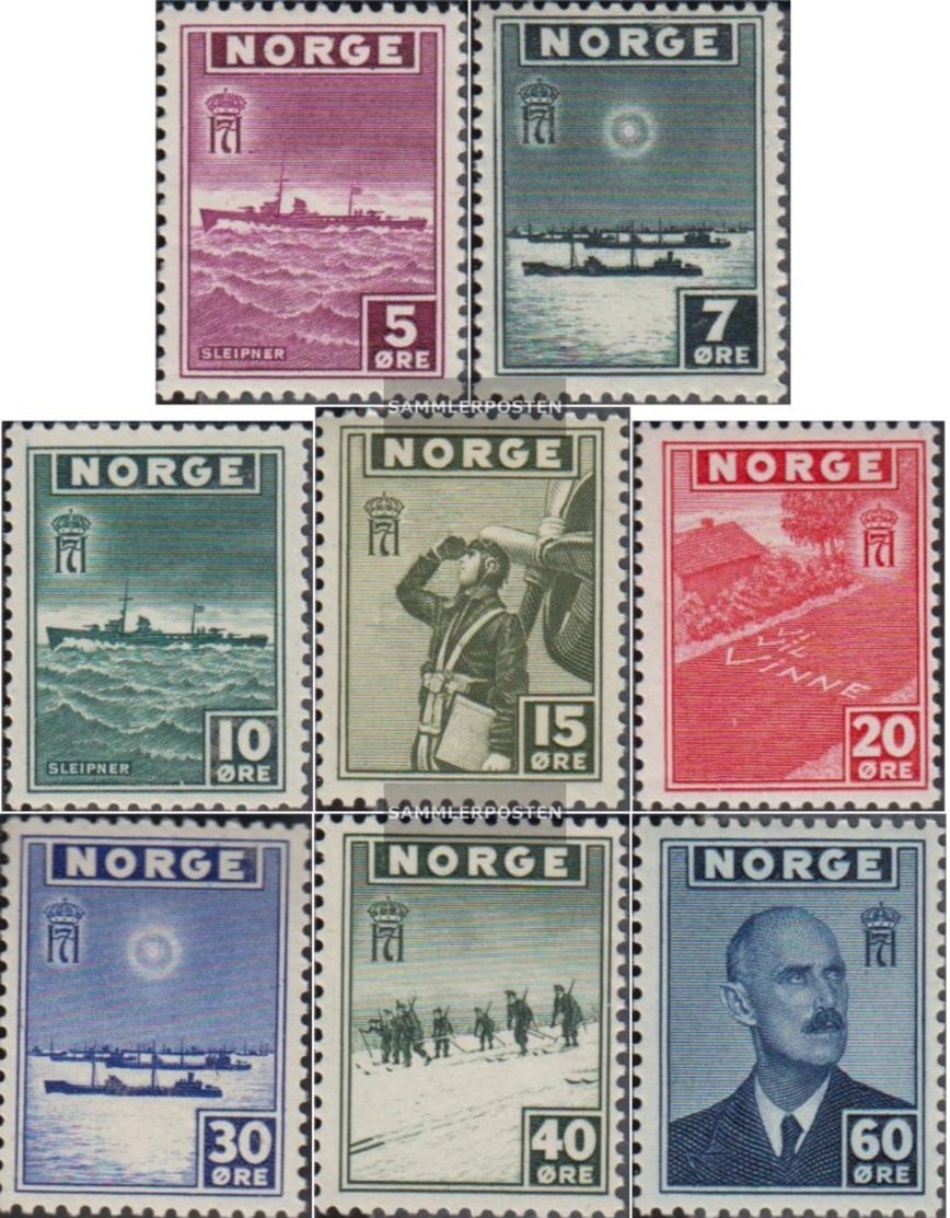 Norvegia 276-283 (completa Edizione) MNH 1943 Francobolli Il Governo In Esilio - Nuovi