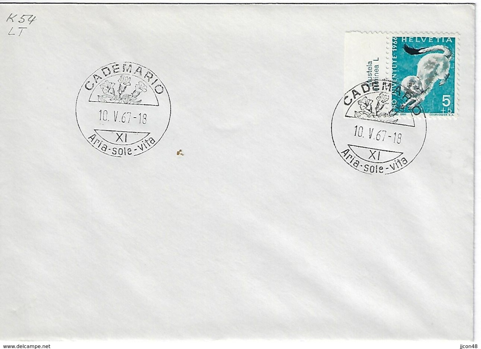 Switzerland 1967  CADEMARIO  10.5.67   Mi.845 - Postmark Collection