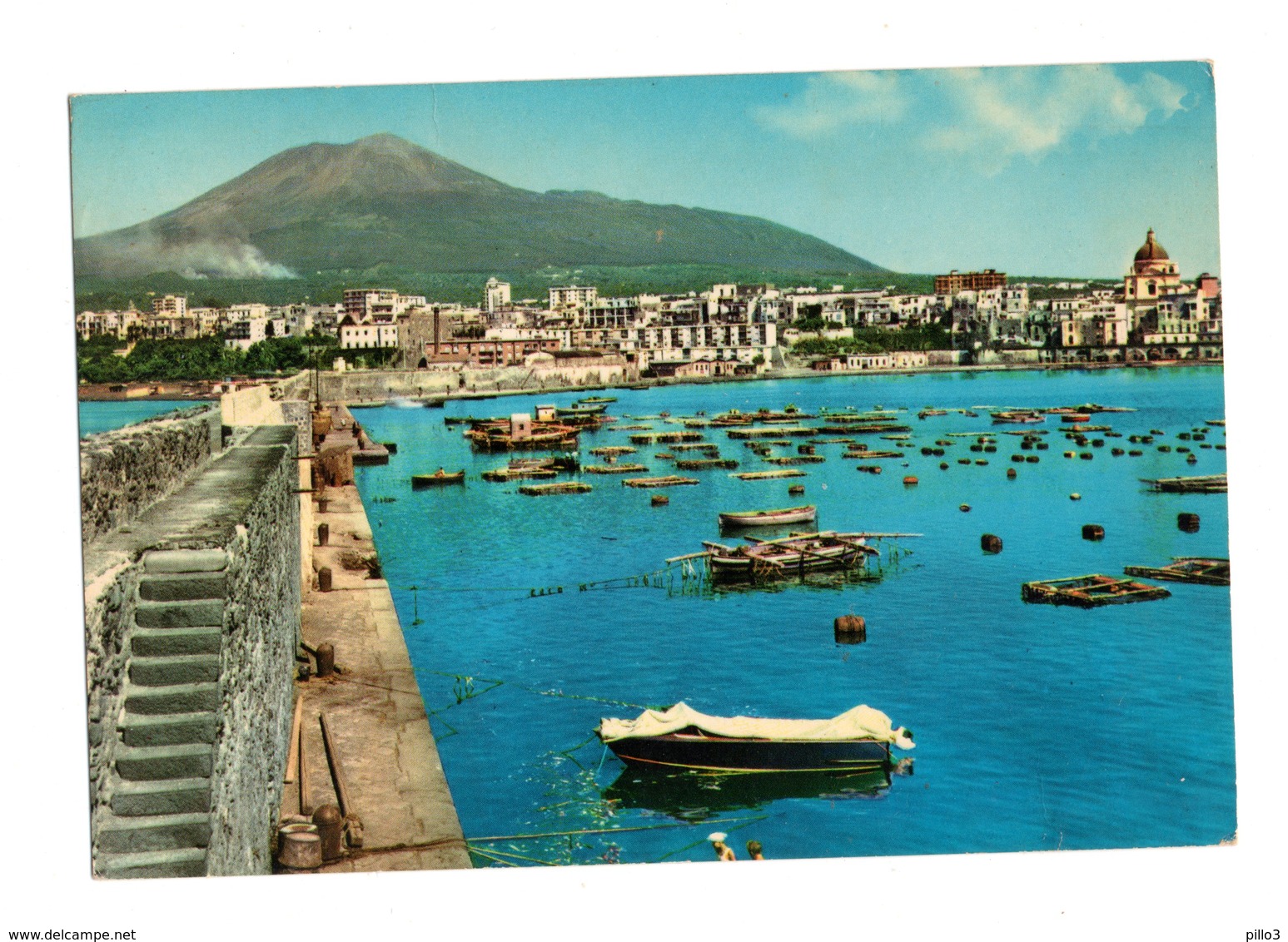 TORRE ANNUNZIATA - OPLONTI :  IL Porto E Vesuvio -  Viaggiata  29.10.1976 - Torre Annunziata