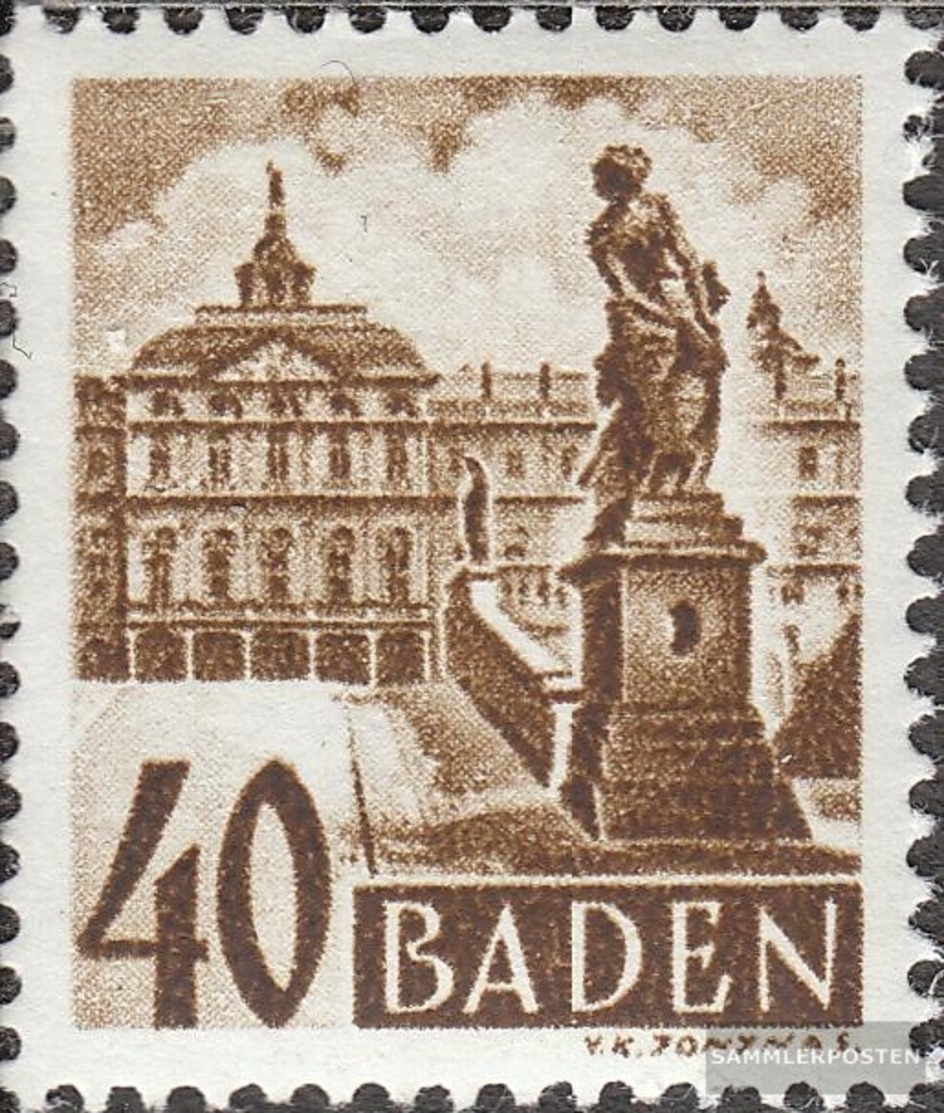 Franz. Zone-Baden 35 Con Fold 1948 Francobollo - Otros & Sin Clasificación