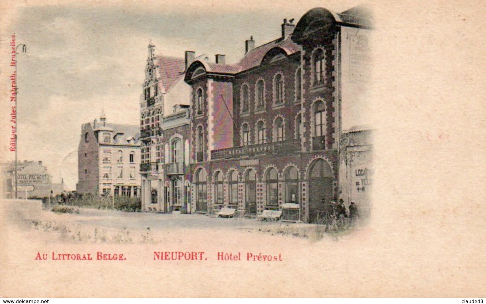 Nieuport  Hotel Prévost Colorisé  Circulé En 1904 - Nieuwpoort