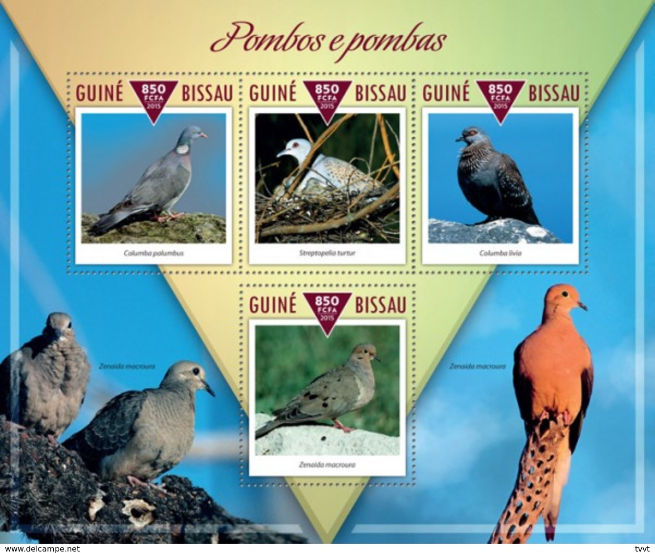 Guinea-Bissau, 2015. [gb15309] Pigeons And Doves (s\s+block) - Sonstige & Ohne Zuordnung