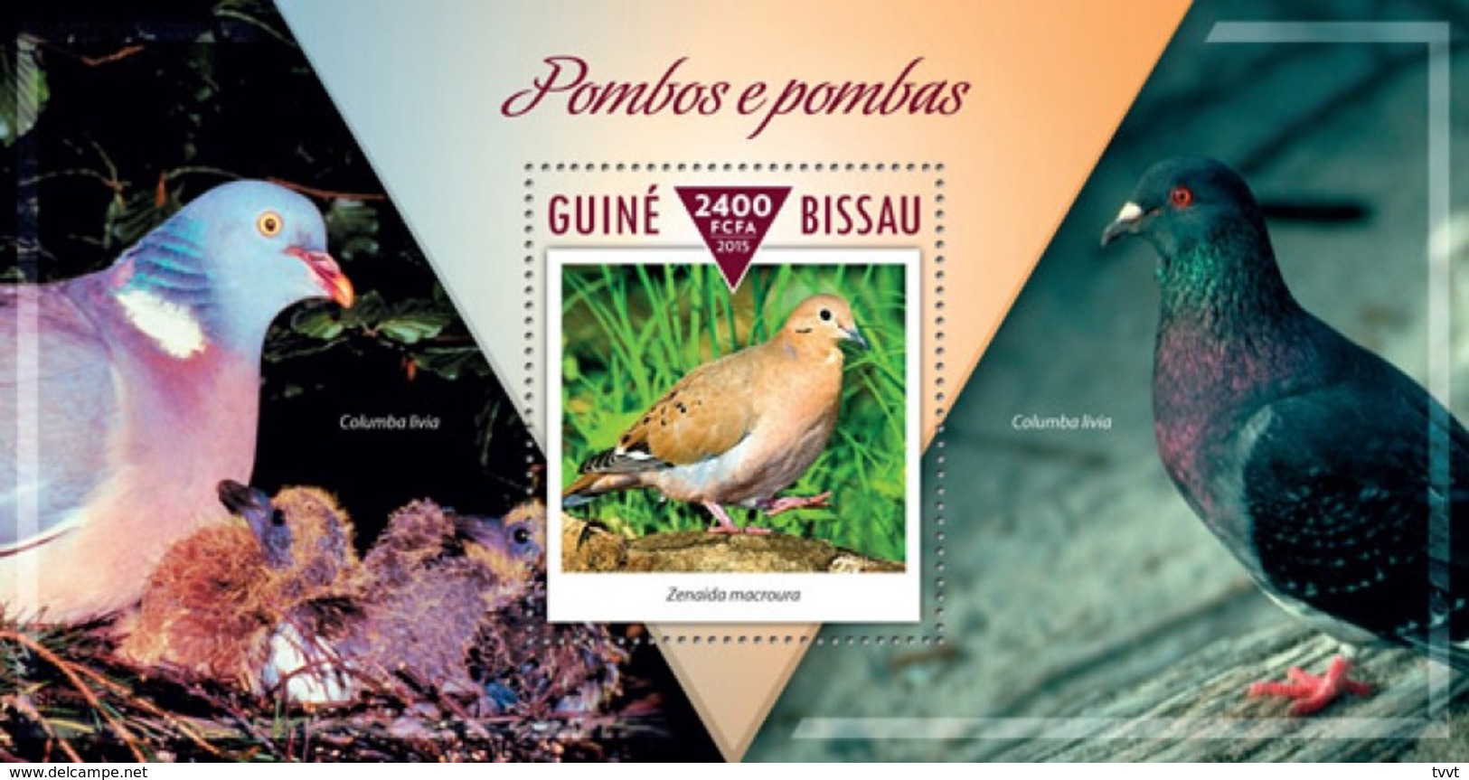 Guinea-Bissau, 2015. [gb15309] Pigeons And Doves (s\s+block) - Sonstige & Ohne Zuordnung