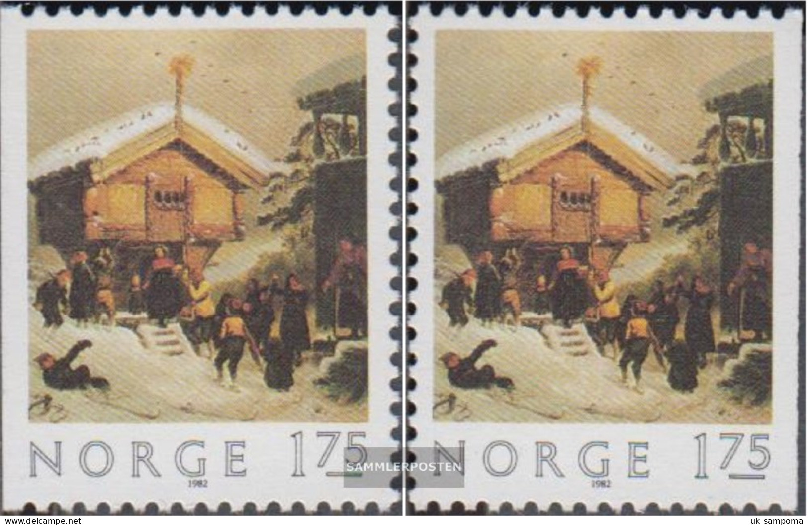 Norway 875Dl, 875Dr (complete Issue) Unmounted Mint / Never Hinged 1982 Christmas - Unused Stamps