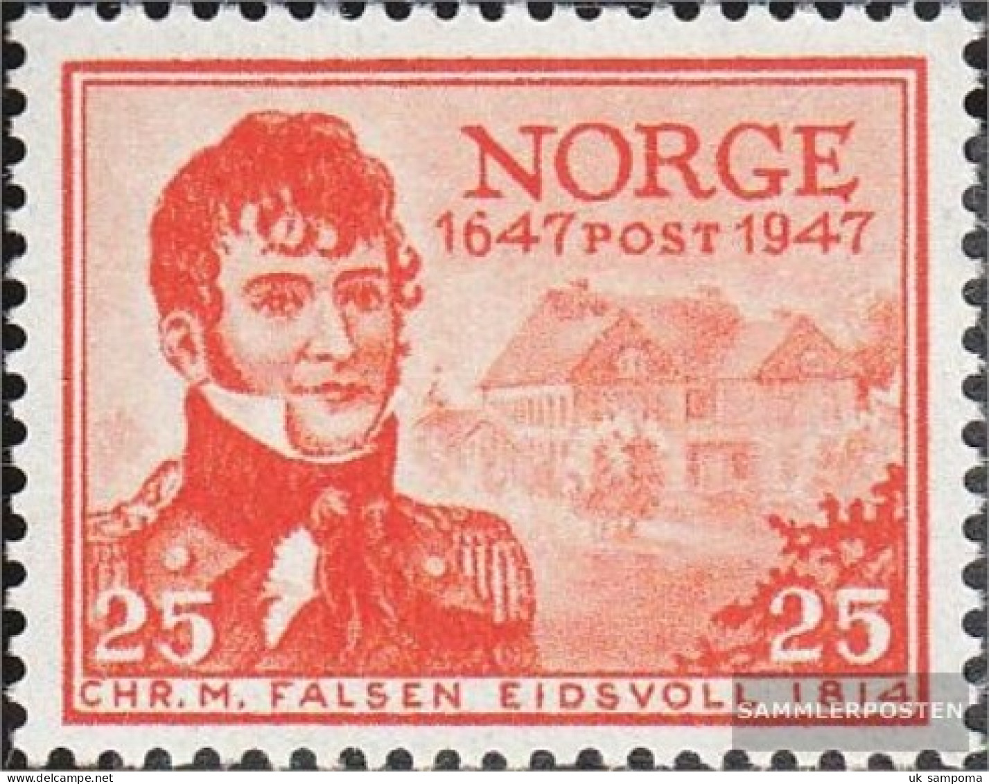 Norway 326 Unmounted Mint / Never Hinged 1947 Norwegian Post - Unused Stamps