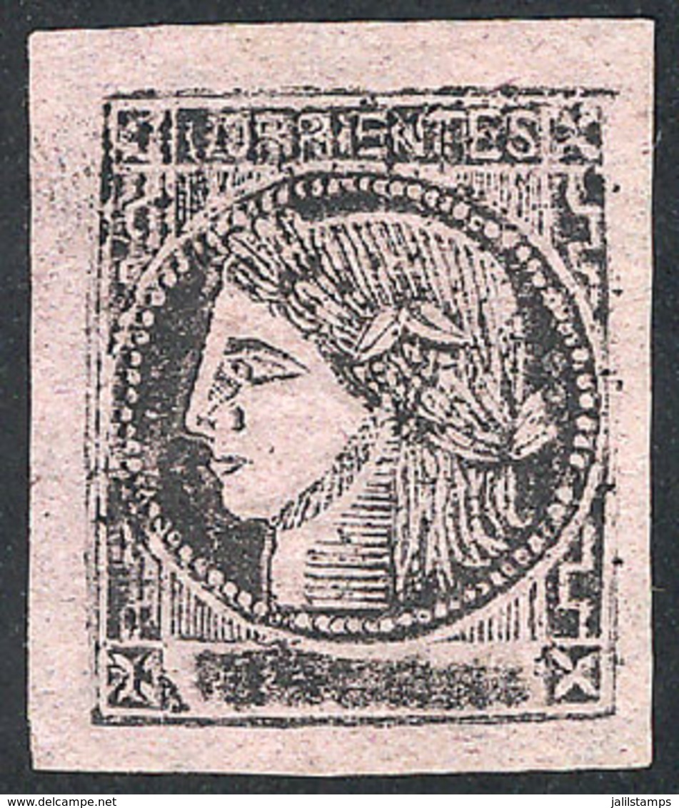 ARGENTINA: GJ.16a, Dull Rose, With DOUBLE IMPRESSION (one Soft), Mint, Excellent Quality! - Corrientes (1856-1880)