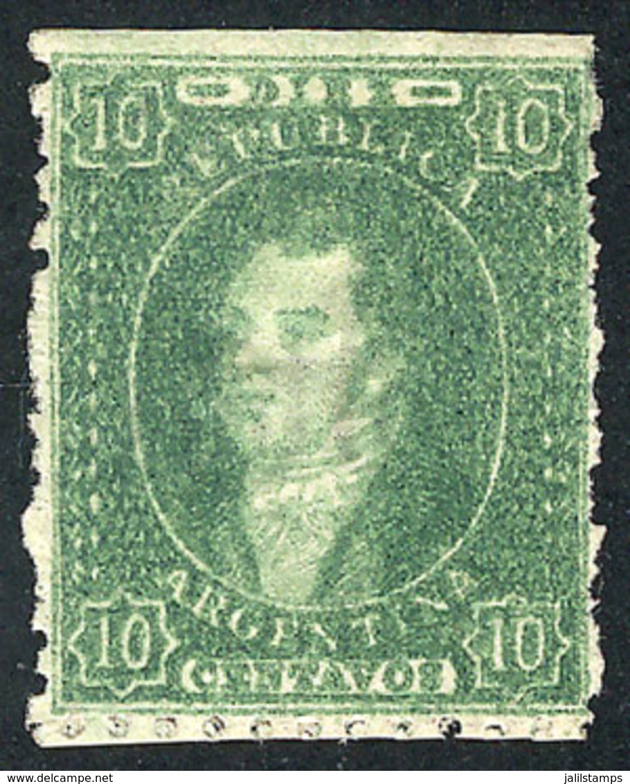 ARGENTINA: GJ.23, 10c. Worn Impression, Superb Example! - Used Stamps