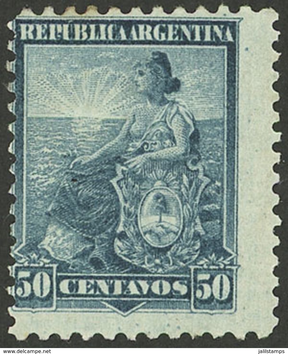 ARGENTINA: GJ.272, 1899 50c. Seated Liberty, COMPOUND PERF 11½x12, VF Quality, Very Rare! - Nuovi