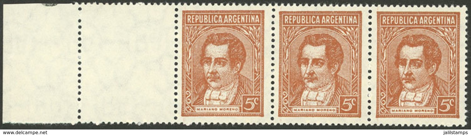 ARGENTINA: GJ.795CB, Moreno Printed On Unsurfaced Paper With White LABEL, MNH (+30%), Superb! - Ongebruikt