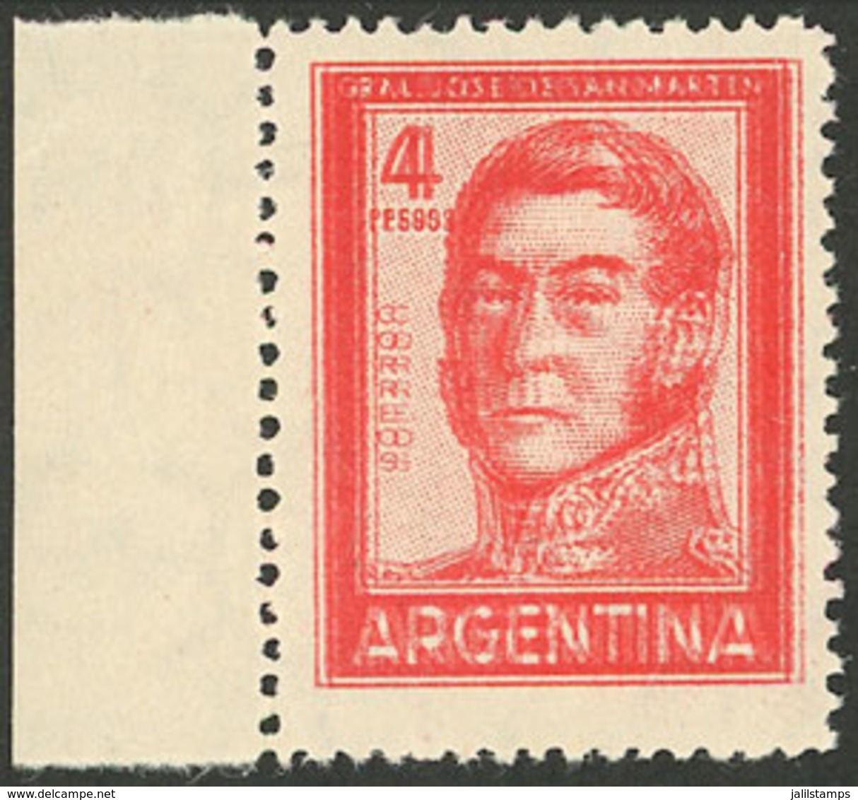 ARGENTINA: GJ.1138a, Spectacular COMPLETE DOUBLE IMPRESSION, Superb And Rare! - Unused Stamps
