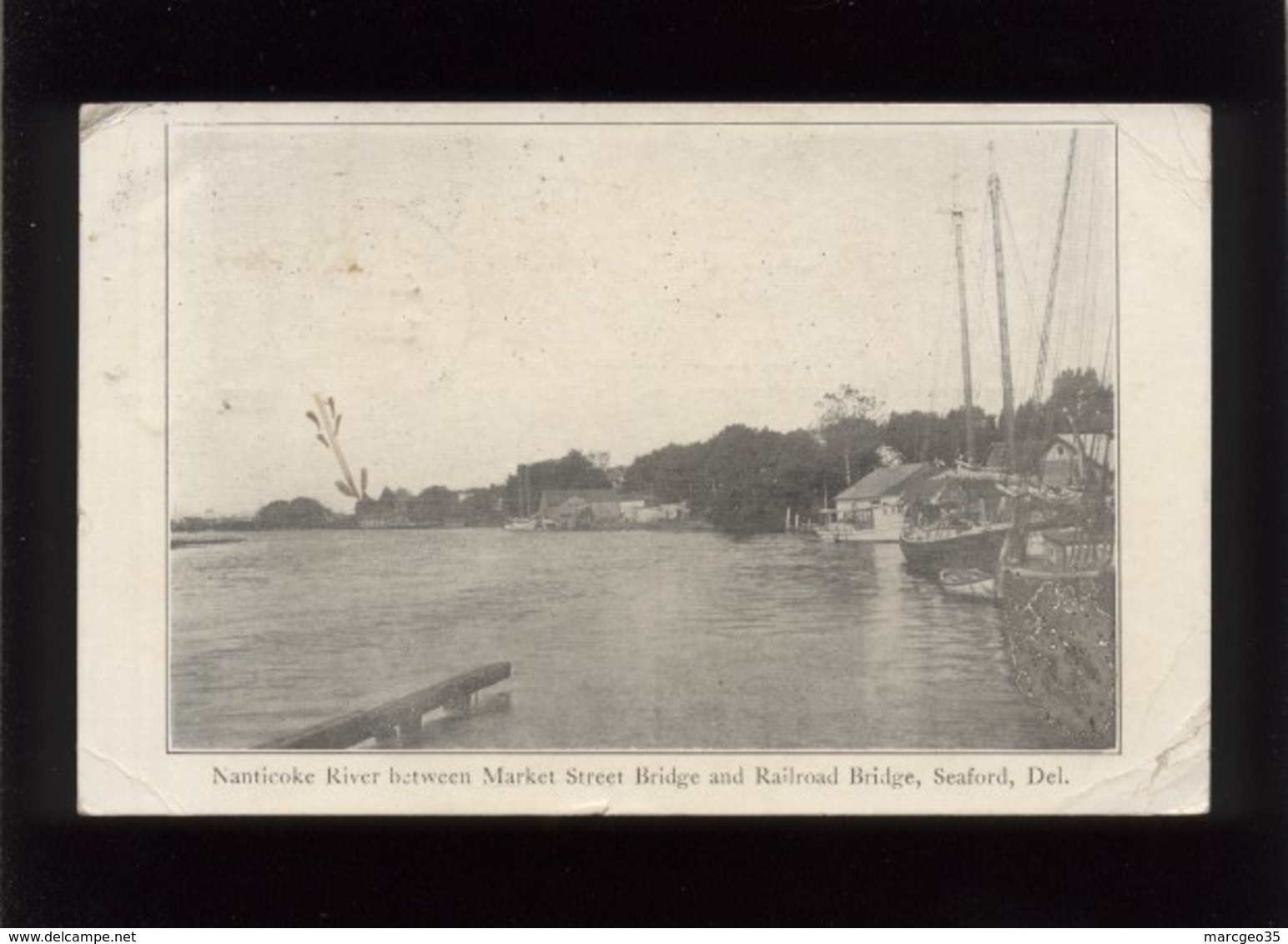 Nanticoke River  Between Market Street Bridge And Railroad Bridge Seaford Del. Stamp Timbre - Other & Unclassified