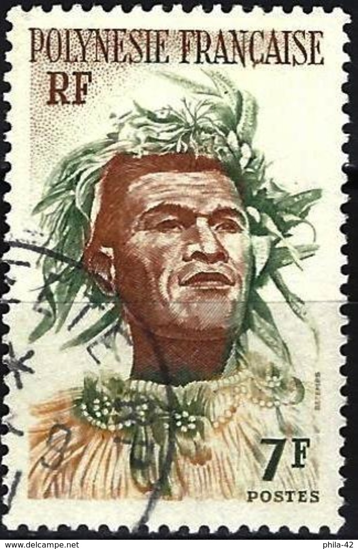 French Polynesia 1958 -  Mi 6 - YT 7 ( Native Tahitian ) - Used Stamps