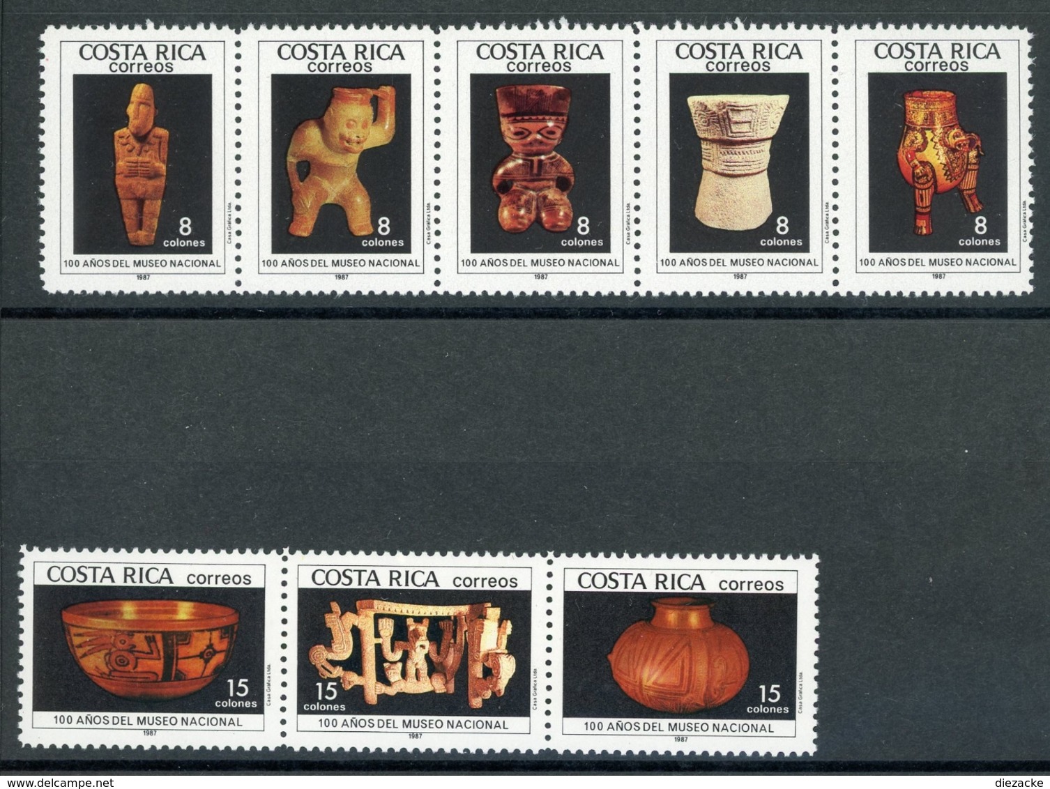 Costa Rica MiNr. 1327-34 Postfrisch MNH Kunst (KU1050 - Costa Rica