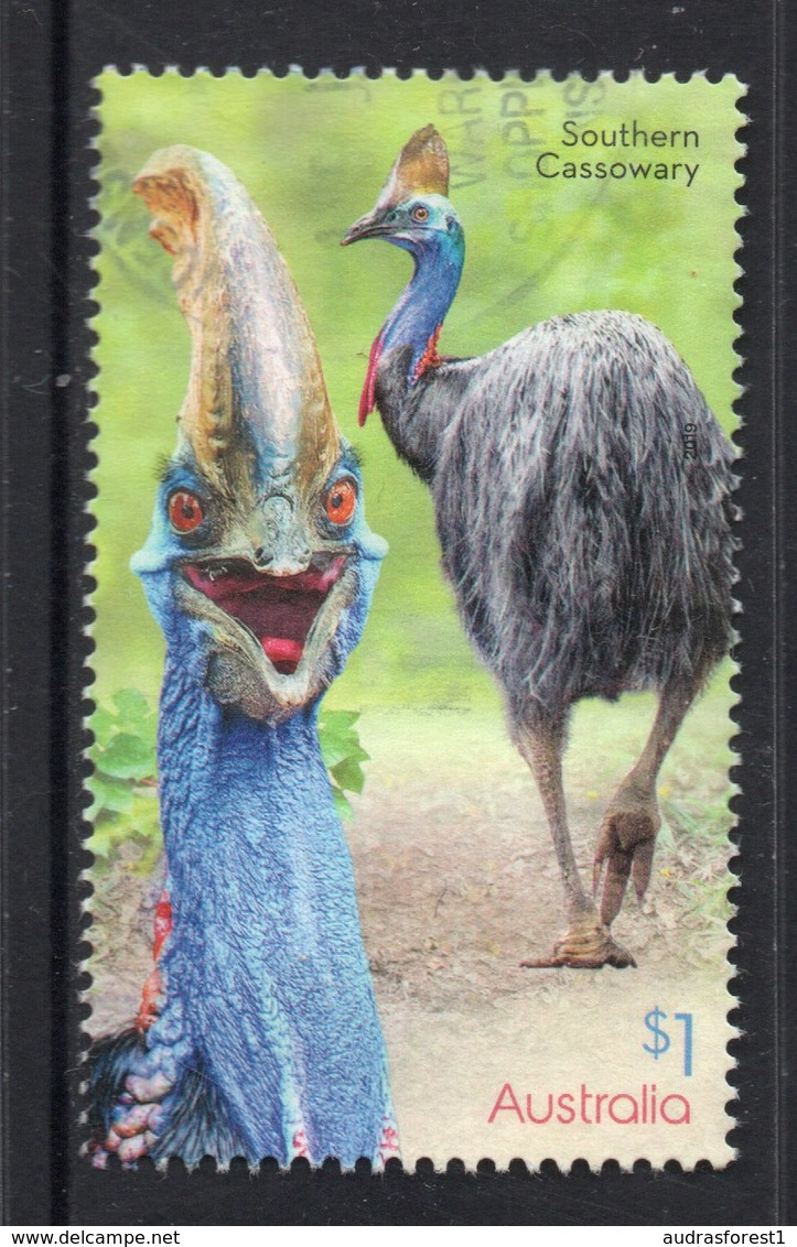 2019 AUSTRALIA EMU VERY FINE POSTALLY USED $1 Sheet GREEN STAMP - Oblitérés