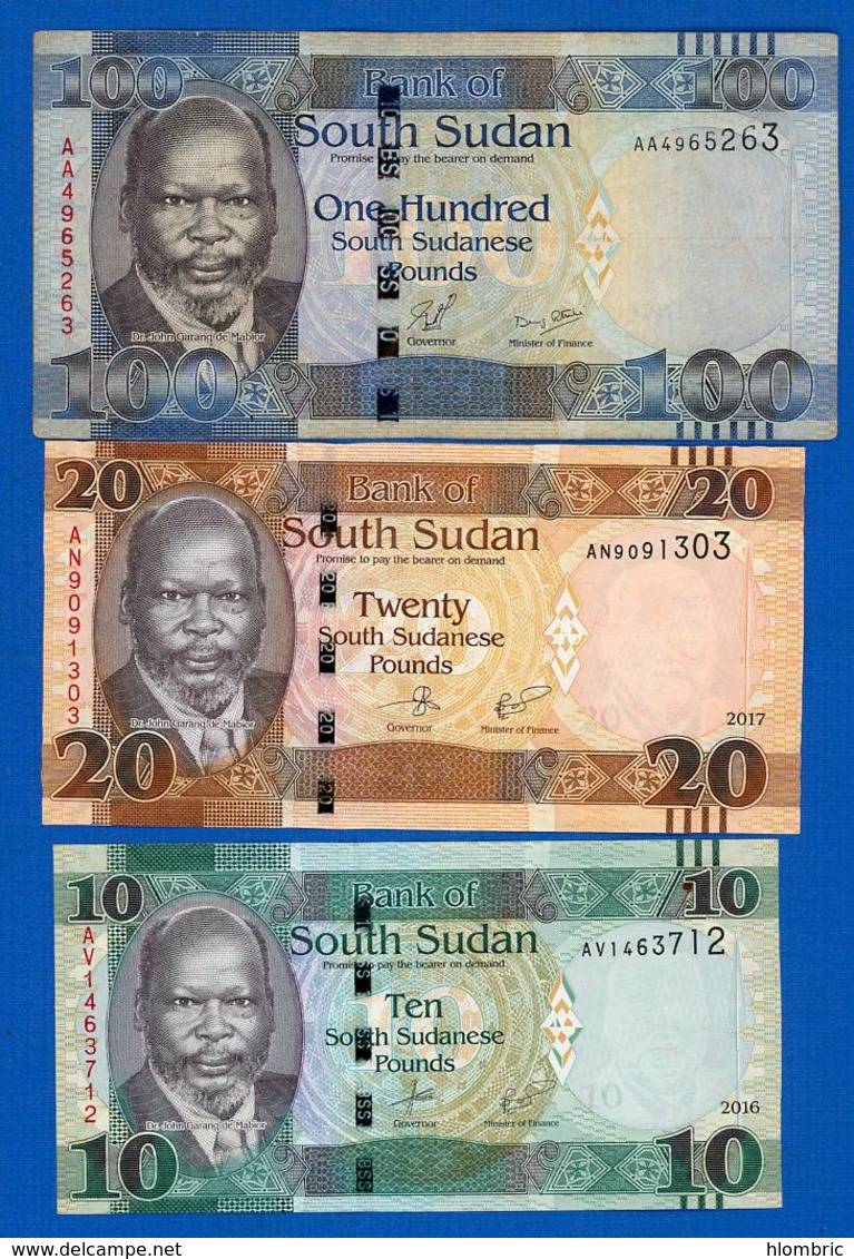 Soudan  Du  Sud  3  Billets - Sudan Del Sud