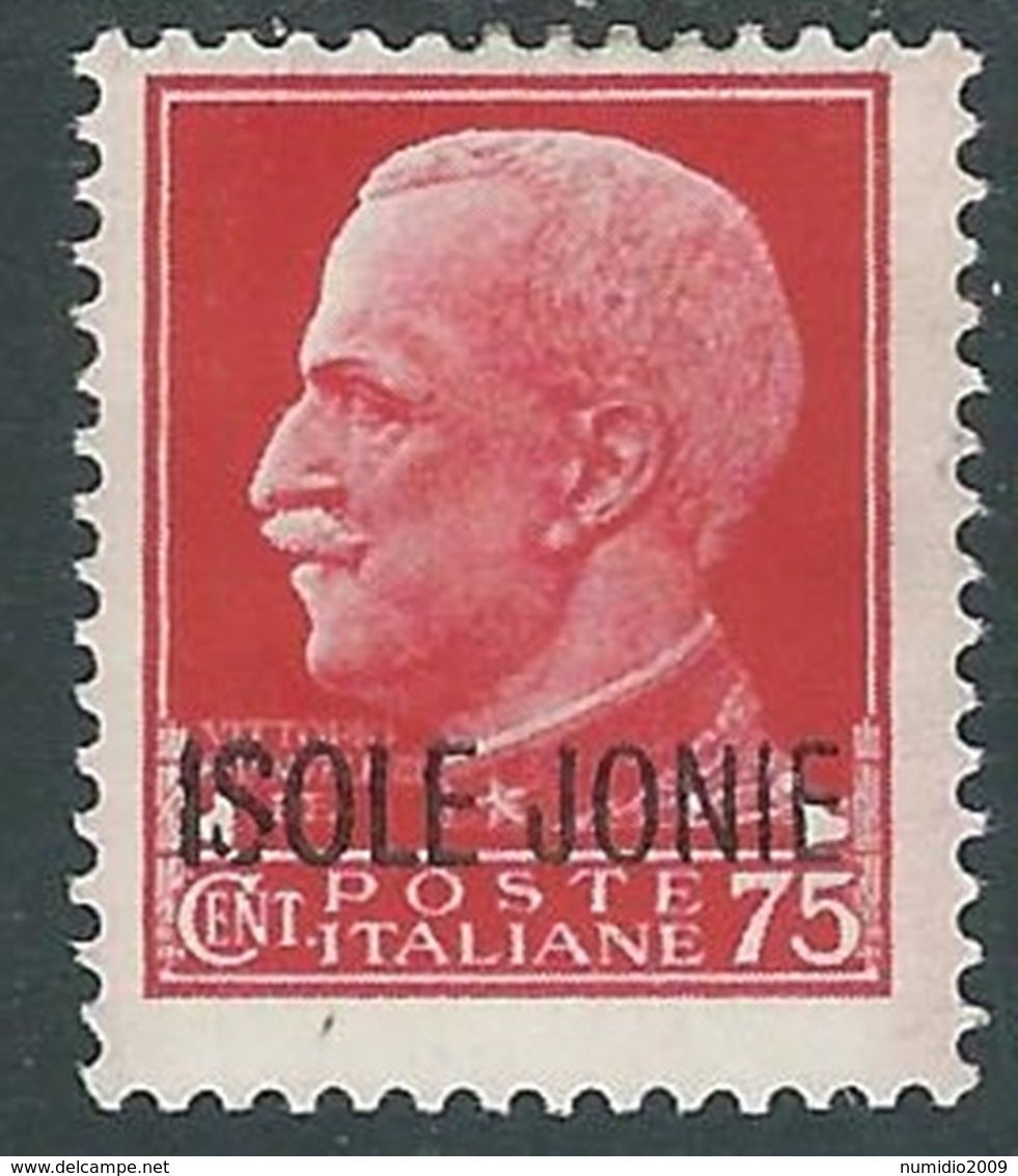 1941 ISOLE JONIE EFFIGIE 75 CENT MH * - RA20-3 - Ionische Eilanden