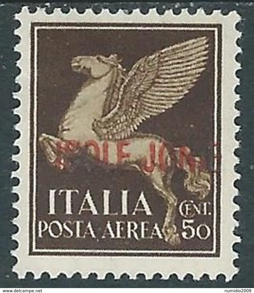 1941 ISOLE JONIE POSTA AEREA 50 CENT MH * - RA20-5 - Ionische Eilanden