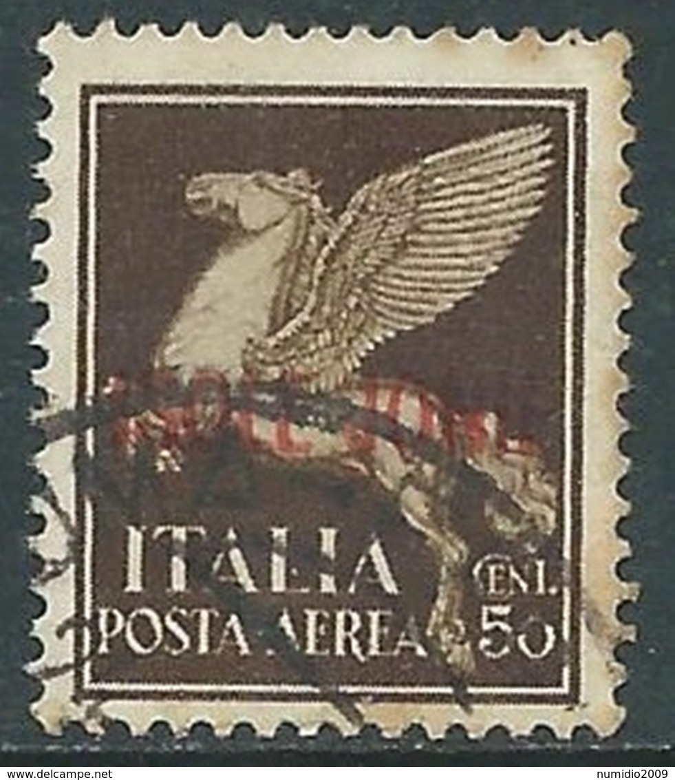 1941 ISOLE JONIE POSTA AEREA USATO 50 CENT - RA16-2 - Ionische Inseln